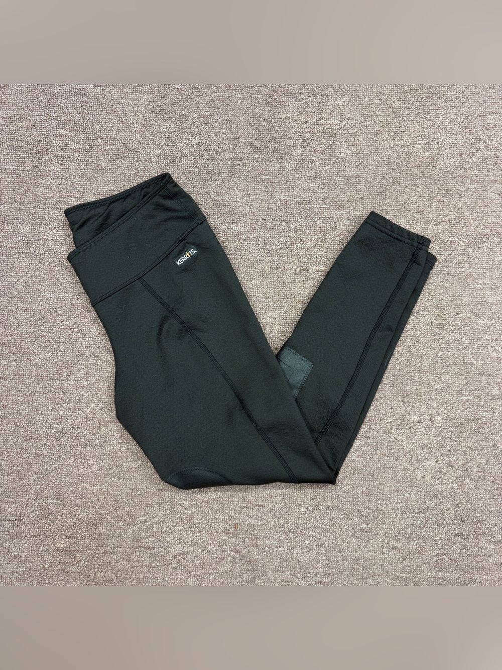 Women’s Medium Black Kerrits Knee Patch Horseback Riding Winter Tights Breeches.